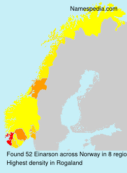 Surname Einarson in Norway Surname Einarson in Norway
