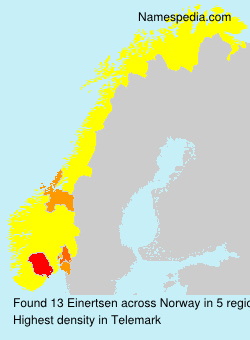 Surname Einertsen in Norway Surname Einertsen in Norway