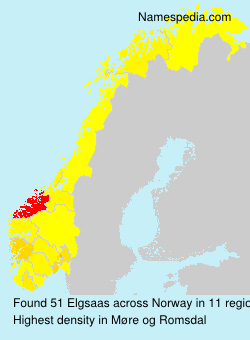 Surname Elgsaas in Norway Surname Elgsaas in Norway