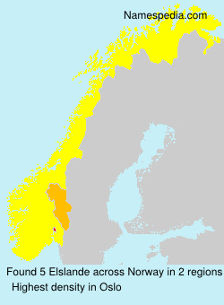 Surname Elslande in Norway Surname Elslande in Norway