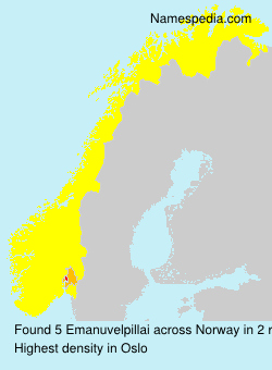 Surname Emanuvelpillai in Norway