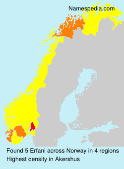 Surname Erfani in Norway Surname Erfani in Norway
