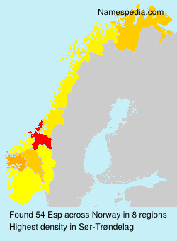 Surname Esp in Norway Surname Esp in Norway