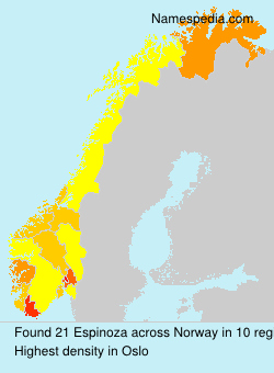 Surname Espinoza in Norway Surname Espinoza in Norway