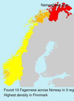 Surname Fagerness in Norway Surname Fagerness in Norway