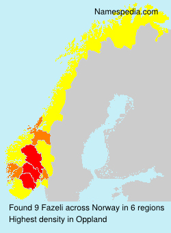 Surname Fazeli in Norway Surname Fazeli in Norway