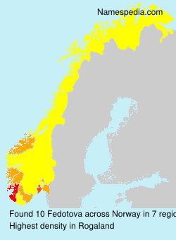 Surname Fedotova in Norway Surname Fedotova in Norway