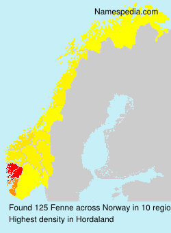 Surname Fenne in Norway Surname Fenne in Norway