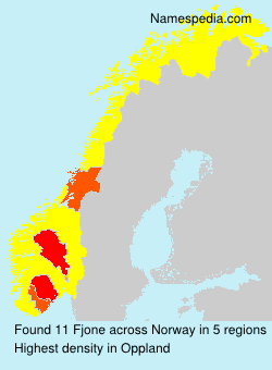 Surname Fjone in Norway Surname Fjone in Norway