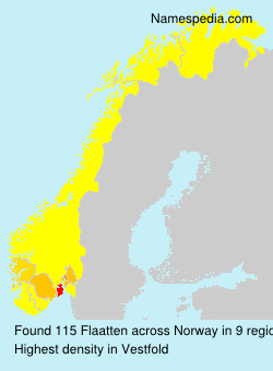 Surname Flaatten in Norway Surname Flaatten in Norway