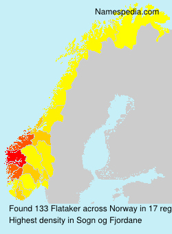 Surname Flataker in Norway Surname Flataker in Norway