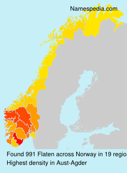 Surname Flaten in Norway Surname Flaten in Norway