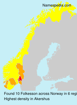 Surname Folkesson in Norway Surname Folkesson in Norway