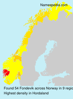 Surname Fondevik in Norway Surname Fondevik in Norway