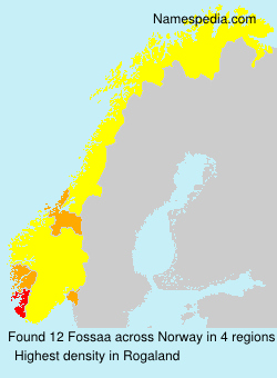 Surname Fossaa in Norway Surname Fossaa in Norway