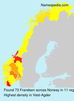 Surname Frandsen in Norway Surname Frandsen in Norway