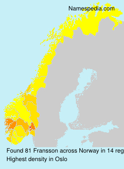 Surname Fransson in Norway Surname Fransson in Norway