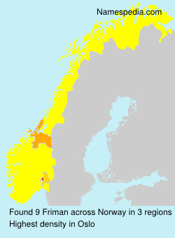 Surname Friman in Norway Surname Friman in Norway