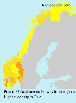 Surname Gaal in Norway Surname Gaal in Norway