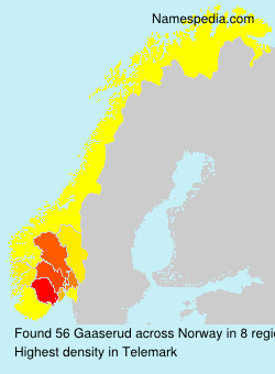 Surname Gaaserud in Norway Surname Gaaserud in Norway