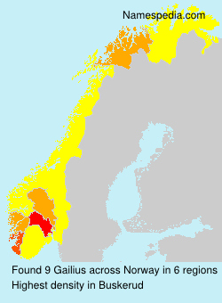 Surname Gailius in Norway