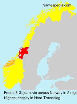 Surname Gajdasevic in Norway Surname Gajdasevic in Norway
