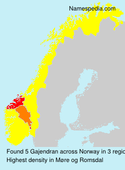 Surname Gajendran in Norway Surname Gajendran in Norway