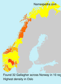 Surname Gallagher in Norway Surname Gallagher in Norway
