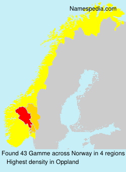 Surname Gamme in Norway