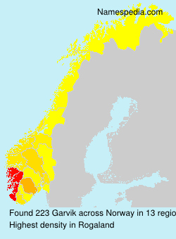 Surname Garvik in Norway Surname Garvik in Norway