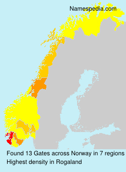 Surname Gates in Norway Surname Gates in Norway