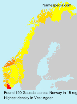 Surname Gausdal in Norway Surname Gausdal in Norway