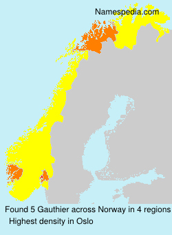 Surname Gauthier in Norway Surname Gauthier in Norway