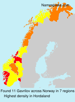Surname Gavrilov in Norway Surname Gavrilov in Norway
