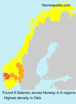 Surname Gdaniec in Norway
