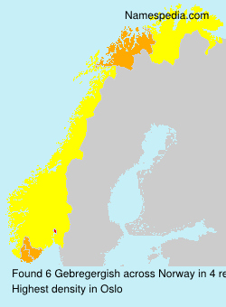 Surname Gebregergish in Norway Surname Gebregergish in Norway