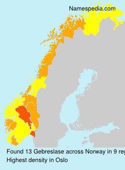 Surname Gebreslase in Norway Surname Gebreslase in Norway