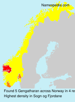 Surname Gengatharan in Norway Surname Gengatharan in Norway