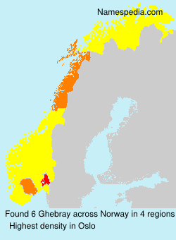 Surname Ghebray in Norway Surname Ghebray in Norway