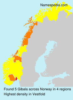Surname Gibala in Norway Surname Gibala in Norway