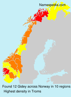 Surname Gidey in Norway Surname Gidey in Norway