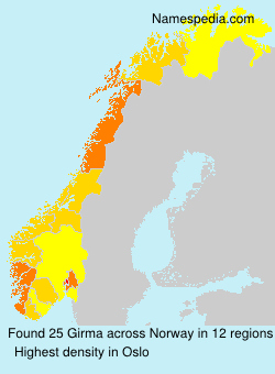 Surname Girma in Norway Surname Girma in Norway