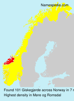 Surname Giskegjerde in Norway Surname Giskegjerde in Norway