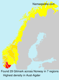 Surname Gitmark in Norway Surname Gitmark in Norway
