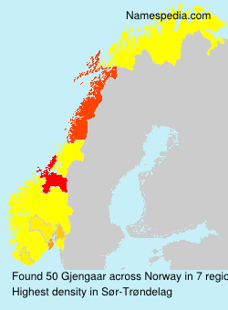 Surname Gjengaar in Norway Surname Gjengaar in Norway