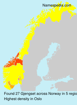 Surname Gjengset in Norway Surname Gjengset in Norway