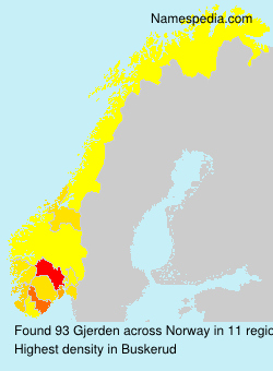 Surname Gjerden in Norway Surname Gjerden in Norway