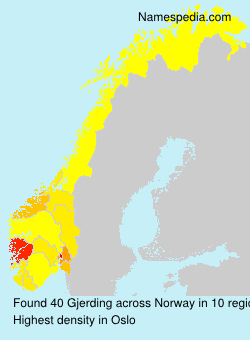 Surname Gjerding in Norway Surname Gjerding in Norway