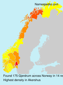 Surname Gjerdrum in Norway Surname Gjerdrum in Norway
