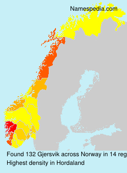 Surname Gjersvik in Norway Surname Gjersvik in Norway